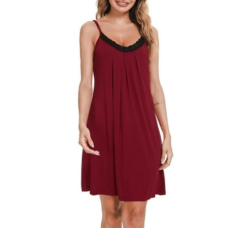 Aofany Nightgown for Women Babydoll Lingerie Lace Chemise Sleepwear Lace Sexy Nighty Slip Nightwear on Clearance