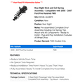 thumbnail image 2 of Rear Right Strut and Coil Spring Assembly - Compatible with 2005 - 2007 Ford Five Hundred FWD 2006, 2 of 2