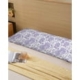 thumbnail image 6 of Purple Flowers Body Pillow Cover 20 x 54 Inch Decorative Pillow Cover Botanical Floral Vintage Wildflower Lumbar Pillowcase Seasonal Rectangle Cushion Case for Couch Sofa Bed Living Room, 6 of 7