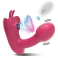 thumbnail image 1 of XBONP Papillon Portant des Vibrateurs Point g pour Femmes, Télécommande Sans Fil, Stimulateur à Vide Féminin, Jouets Sexuels Rouges, 1 of 7