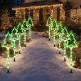 thumbnail image 6 of Christmas Solar Pathway Lights Outdoor Decorations, 8 Modes Xmas Tree Candy Lights Waterproof Led Garden Stake Light for Walkway Yard Lawn Porch Holiday Decor 5-Pack, 6 of 14