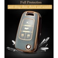thumbnail image 3 of Key Fob Cover Compatible with Fit for Audi A4 A3 Q3 Q5 Q7 TT TTS RS3 S4 S3 A1 S6 RS4 RS6 Q2L ABS Smart Remote Key Case Keychain Case Holder Protector,Pink,4-Buttons, 3 of 7