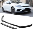 thumbnail image 4 of Car Bumper Protector Glossy Black For RevoZport Style Double Lip Front Spoiler Splitter Fit For MK7.5 R 2017‑2020, 4 of 8
