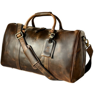 Vintage crafts genuine leather duffel bag overnight travel weekend ...