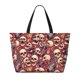 thumbnail image 2 of Fotbe Skull record Guitar music Bolsa de Viaje para Playa - Resistente al Agua, Bolsa Tote de Gran Capacidad y Ligera con 7 Bolsillos para Mujeres y Hombres, 2 of 7