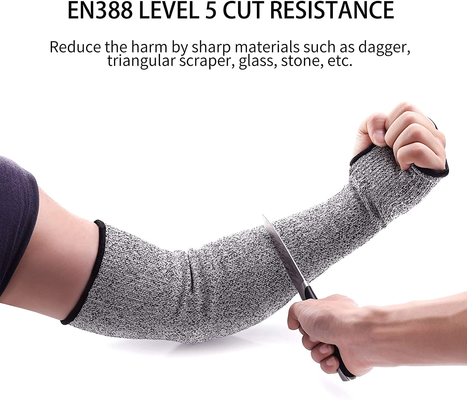 Arm Protectors for Thin Skin Safety 2 Pairs Cut Resistant Sleeves ...