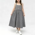 thumbnail image 2 of QSXADF Girls' Long Maxi Dress Beach Dress Children'S Plaid Sleeveless Camisole Dress For Summer Leisure And Comfortable Able For Adults And Girls Summer Outfits, 2 of 7