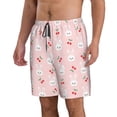 thumbnail image 2 of Kdxio Rabbit And Cherry Pattern Mens Casual Shorts - Drawstring Summer Beach Sports Shorts for Men, 2 of 9