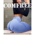 thumbnail image 5 of COMFREE Women High Waist Workout Gym Smile Contour Seamless Leggings Tummy Control Yoga Pants Tights Sports Compression, 5 of 6