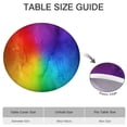 thumbnail image 6 of Colorful Tie Dye Pattern Round Fitted Tablecloth with Elastic Edge,Dining Table Cover Waterproof,Outdoor Round Tablecloth for Camping,Dining,Indoor and Outdoor, 6 of 7
