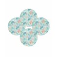 thumbnail image 7 of 13 Inch Round Placemats Set of 4, Teal Red Turtle Coastal Non Slip Heat Insulation PP Table Mats, Summer Beach Nautical Coral Starfish Washable Place Mats for Kitchen Dining Party Table Decor, 7 of 7