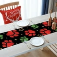 thumbnail image 4 of Christmas Dog Cat Paw Prints Table Runner, Xmas Kitchen Dining Table Decoration Pet Lover Gifts, Funny Holiday Winter Burlap Indoor Outdoor Home Decor Party Supply 13.8 x 90 Inches, 4 of 6