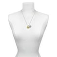 thumbnail image 3 of Delight Jewelry Goldtone Large Disc Letter - P - 3/4'' Silvertone Script Initial Disc - O - Charm Necklace, 20"+3", 3 of 4