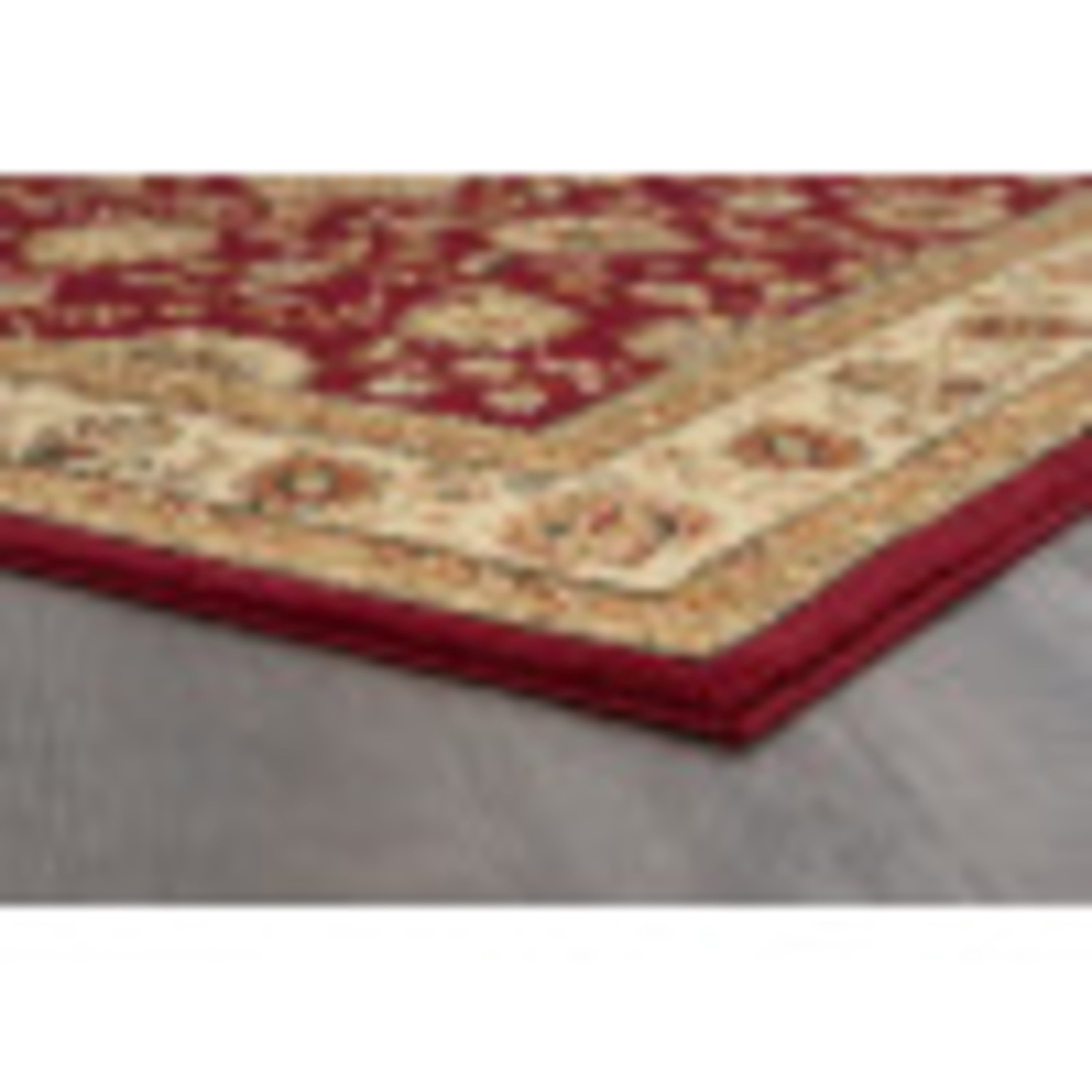 Elegance Traditional 3-Piece Set Red and Beige Polypropylene Indoor Area Rug