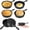 4 Inch, variant on 4 Pack Mini Cast Iron Skillet, 5 x 5 x 1.3 Inch Cast Iron Pan Small Ramekin Set, Small Cast-Iron Pan with Handles Mini Casserole Dish Skillets for Serving Frying Baking Cooking Roasting