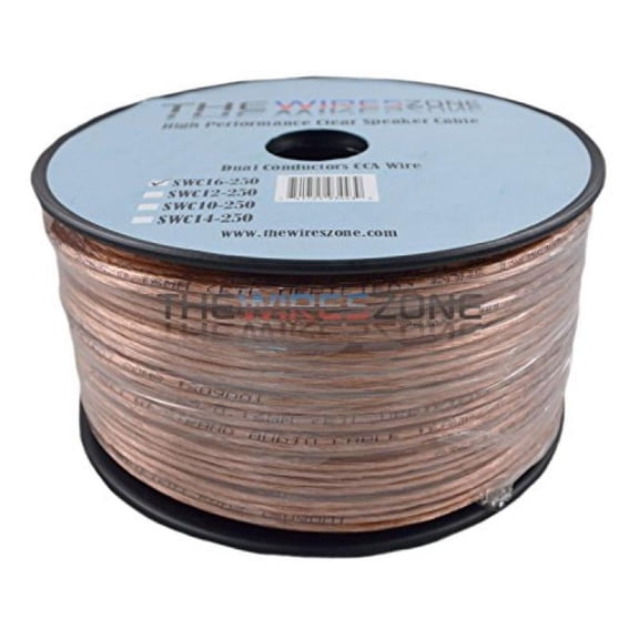 The Wires Zone SWC16-250 16 Gauge 250' White CCA Electrical Wire