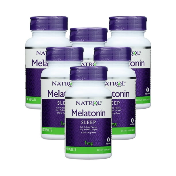 Natrol Melatonin Time Release Tablets 100% Vegetarian, 1mg, 90 Count ...