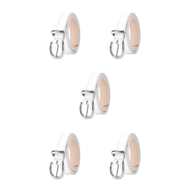 Jumpingount Cinturón de cuero de aplicación amplia para mujer - Manténgase elegante y cómodo durante todo el día Cinturón de moda blanco Type2 NO2