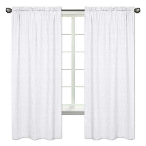 White Eyelet Window Treatment Panels -Set of 2