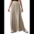 thumbnail image 3 of Pantalones Palazzo Holgados de Cintura Alta Elástica para Mujer, Informales, con Bolsillos, Holgados y Largos de Otoño Caqui XL, 3 of 9