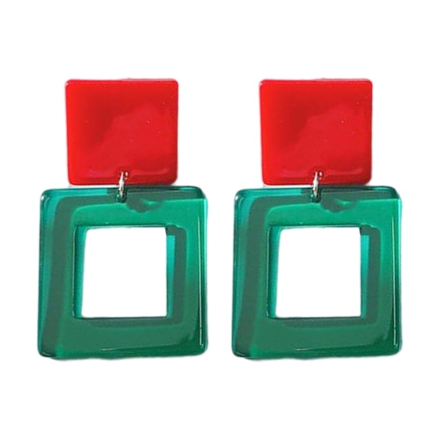 Pendientes de gota Minnieouse Accesorios populares Acrílico Rojo+Verde