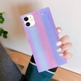 thumbnail image 4 of Compatible avec Étui iPhone, Étui Carrée Colorée Scintillante Arc-en-Ciel en Silicone Souple Protectrice Antichoc Mode Design Irisé pour Filles Femmes (iPhone 12mini, Violet), 4 of 7
