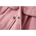 thumbnail image 6 of LittleSpring Toddler Pea Coat Girls Pink Peacoat Faux Wool Dress Coat Midweight Button Lapel Solid Casual 3T, 6 of 7