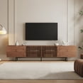 thumbnail image 4 of NessCarsti Mid-Century Modern TV Stand for 100" TVs, 94.48" Walnut Console with Storage, 4 of 11