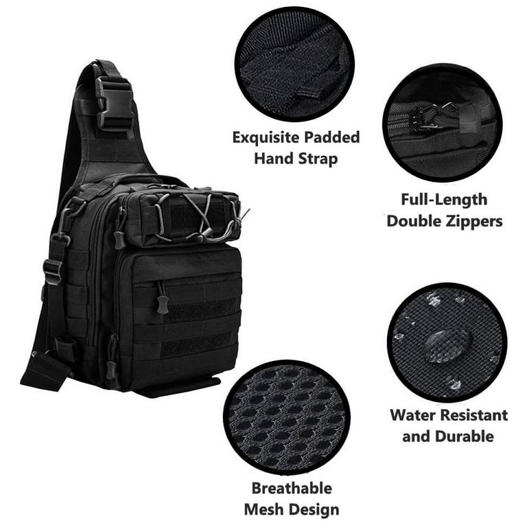 Waterproof Fishing Backpack Storage Bag Travel Backpack (Black