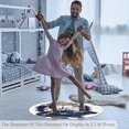 thumbnail image 3 of Bears and Mountains Round Soft Area Rugs 2.6ft Anti-Slip Cute Circle Carpet for Teen Girls Room, Circular Rug for Nursery Room, Dorm, Cute Room Decor for Baby, 3 of 7