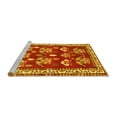 thumbnail image 2 of Ahgly Company Machine Washable Indoor Round Animal Yellow Traditional Area Rugs, 3' Round, 2 of 4