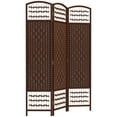 thumbnail image 2 of HOMCOM 3 Panel Room Divider, Folding Screen, 5.6', Brown, 2 of 9