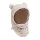 thumbnail image 4 of Gorro de invierno para niños, mascarilla facial a prueba de viento con orejas de animales, pañuelo para la cabeza, cubrebocas con capucha Orejas De Oso Beige, 4 of 9