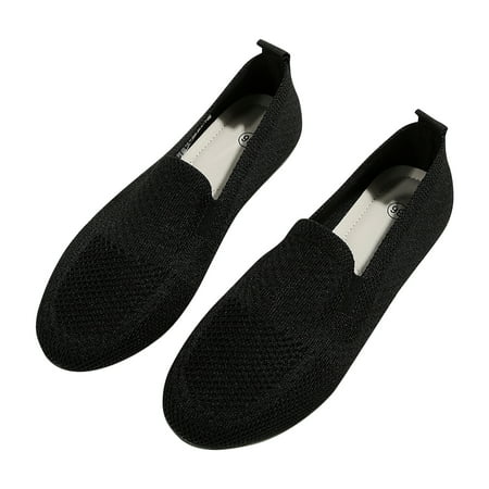 

Fesfesfes Women Shoes Casual Round Toe Flying Woven Color Mesh Surface Shallow Mouth Casual Flat Shoes 38(6.5)