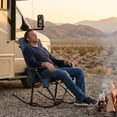 thumbnail image 2 of PORTAL Folding Camping Rocking Chair, Portable Outdoor Rocker with Mesh High Back, Supports 400 lbs, Blue, Set of 2, 2 of 9