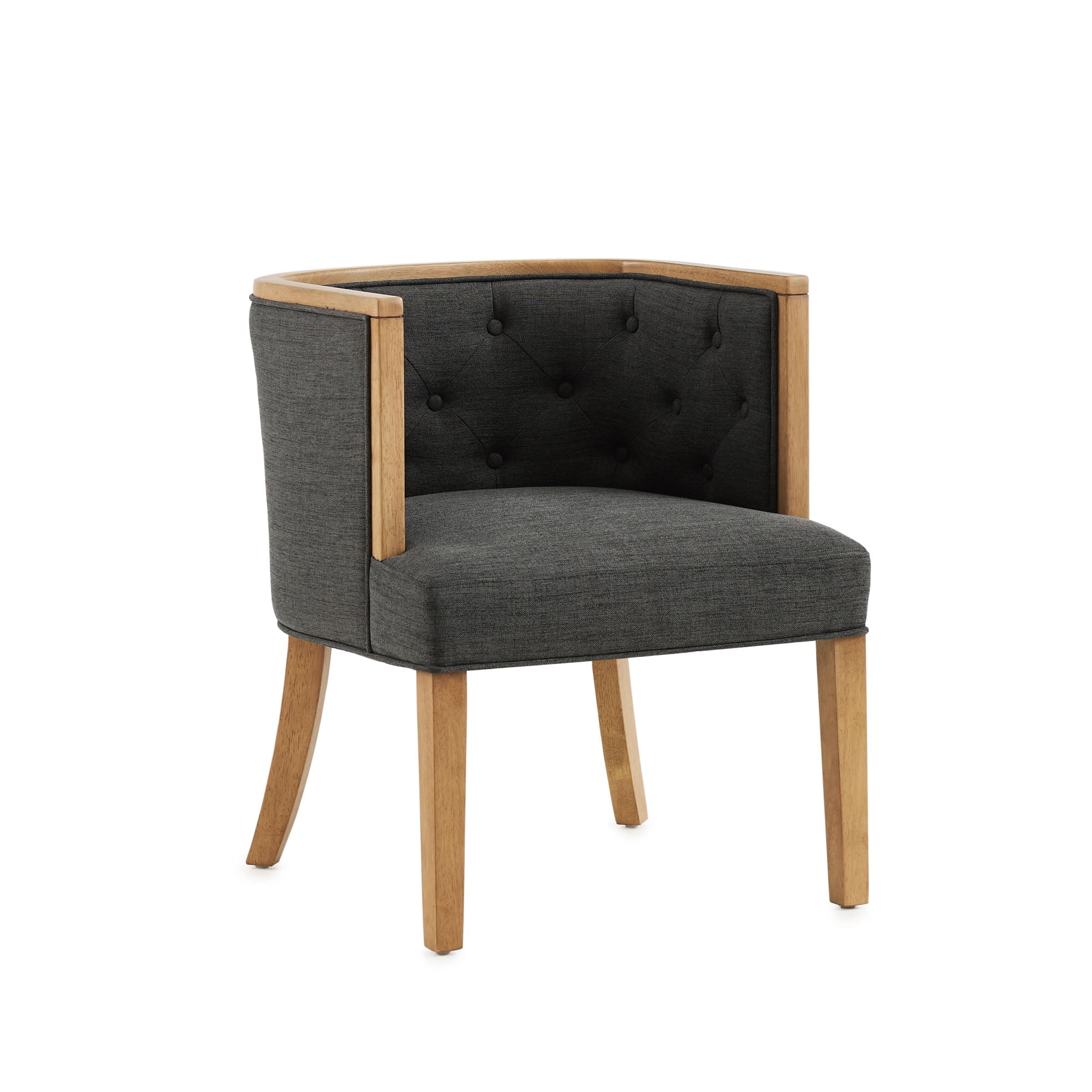 My Texas House Raveena Upholstered Accent Chair, Charcoal