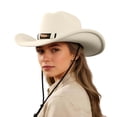 thumbnail image 5 of Chapeau de Cowboy Style Western pour Usage Extérieur Design Jazz Classique Mode Protection Solaire pour Toutes Saisons, 5 of 5