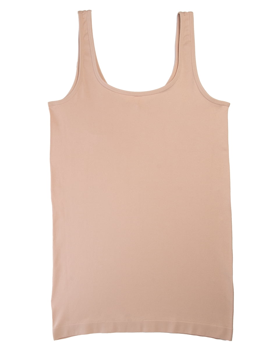 Ellen Tracy Women's Seamless Reversible Camisole Scoop or V-Neck Reversible  Camisoles For Women Cami Tank Top - Walmart.com