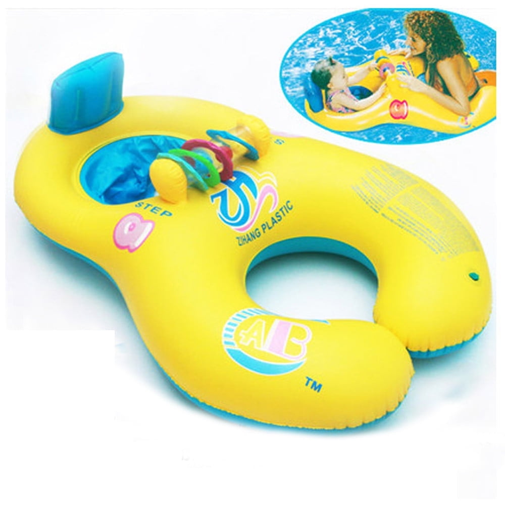 Baby Kids Mother Inflatable Swim Ring Swimming Pool Float Water Seat Chair Fun