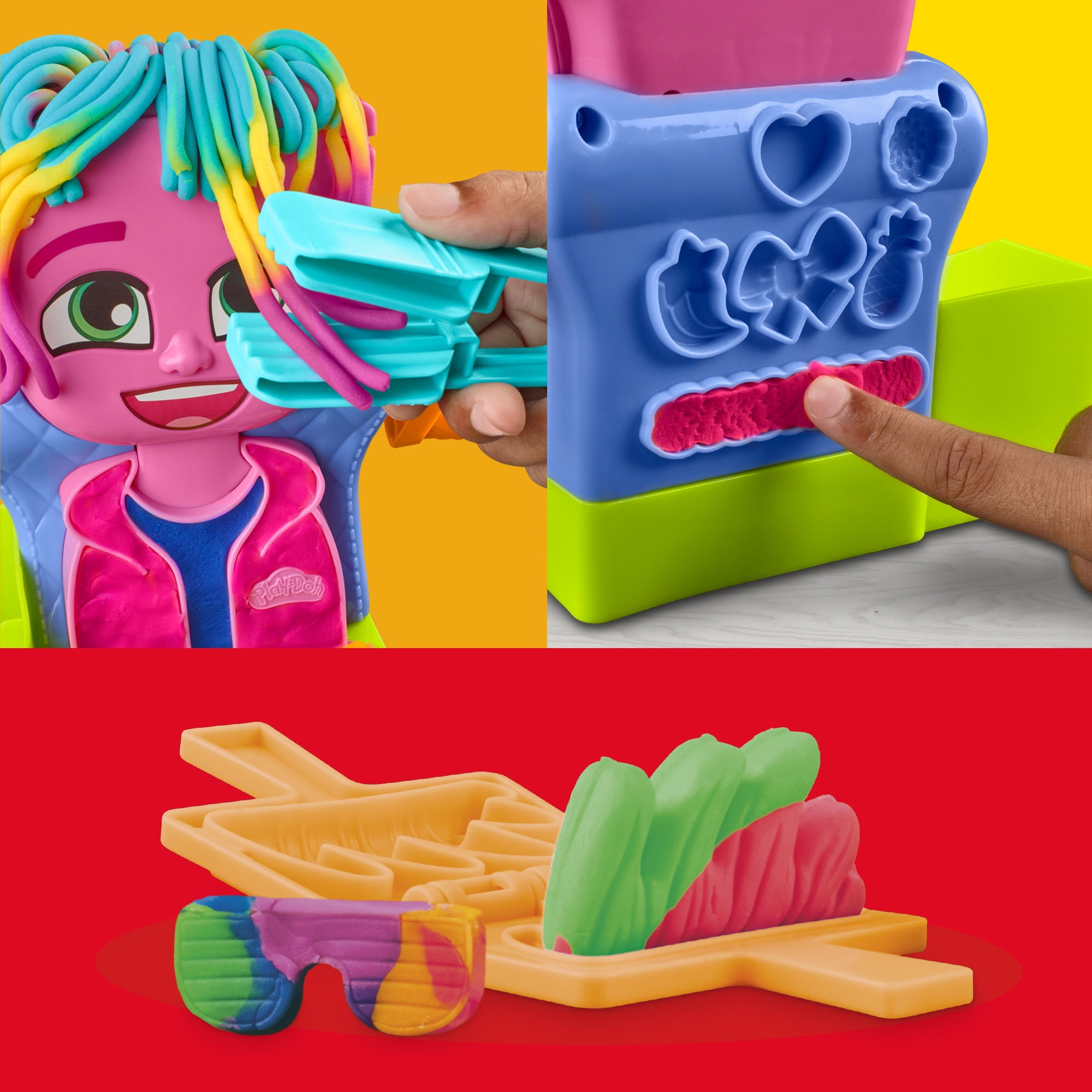 Play-Doh Hair Stylin' Salon Play Dough Playset with 6 Cans, Ages 3+