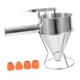 thumbnail image 1 of Woeilo 1 Set Meatball Leaks Pancake Dispenser Stainless Steel Funnel Kitchen Sushi DIY Funnel Octopus Balls Tools Funnel for Syrup Kitchen Tool Detachable Funnel and Stand Silver, 1 of 5