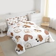 thumbnail image 3 of Homewish Puppy Dog Queen Comforter Set,Pet Animal Bedding Sets,Brown White Bedding Comforter Set For Boys Kids,Super Cozy Room Decor Reversible,3-Piece, 3 of 8