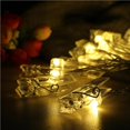 thumbnail image 4 of Ounissouiy 10 20 LED Photo Clip LED Guirnaldas Fairy Holiday Lights DIY Decoración personalizada para House Wedding Party Iluminación navideña Ounissouiy HA025597-00, 4 of 6