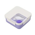 thumbnail image 1 of Lunch Box Compartments Portable Office Square Oven Food Container Food Container Storage Sealing Plastic Carrying Kitchen Organizer with Spoon Purple, 1 of 8