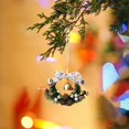 thumbnail image 2 of Tyeign Mini Holly Christmas Wreath, 6" Pinecone & Berry Car Hanger, Artificial Winter Garland for Door Mirror Or Tree, Festive Indoor-Outdoor Accent, Small Wreath Pendant*1, 2 of 5
