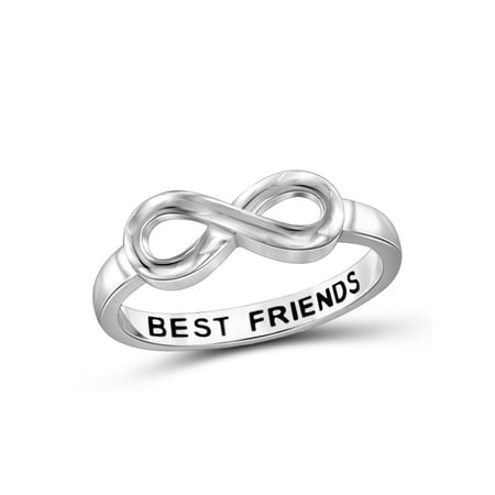 Best Friends Sterling Silver Infinity Ring (Sterling Silver Best Friend Rings)