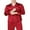 Red, variant on FOCUSNORM Men's Satin Pajamas Long Button-Down Pj Set Sleepwear Loungewear
