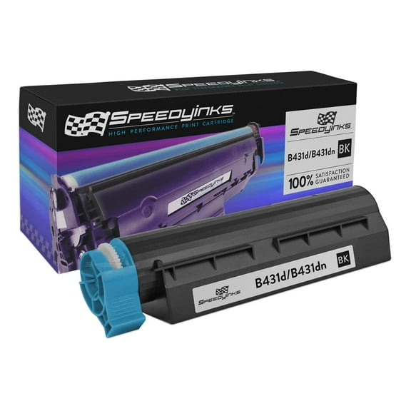 SPEEDYINKS Compatible Toner Cartridge Replacement for Okidata 44574701 (Black)