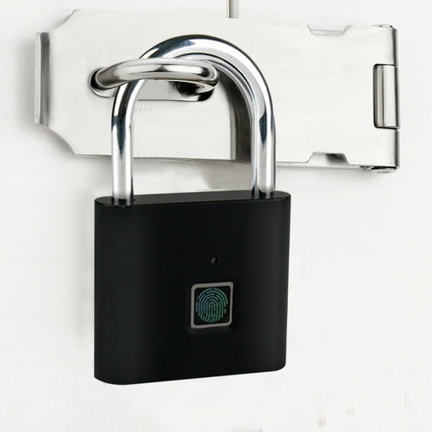 Candado de huella digital, candado sin llave inteligente, candado para armario, candado biométrico de metal sin llave de huella digital, recargable por USB, para armario, mochila, maleta, candado inte