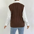 thumbnail image 5 of Neewe Sweater Vest for Women V Neck Sleeveless Knit Solid Casual Ribbed Preppy Pullover Tops, 5 of 5